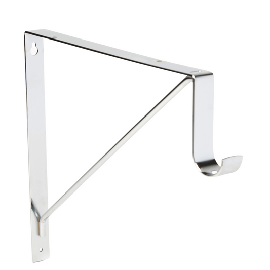 Round Rod and Shelf Bracket Polished Chrome