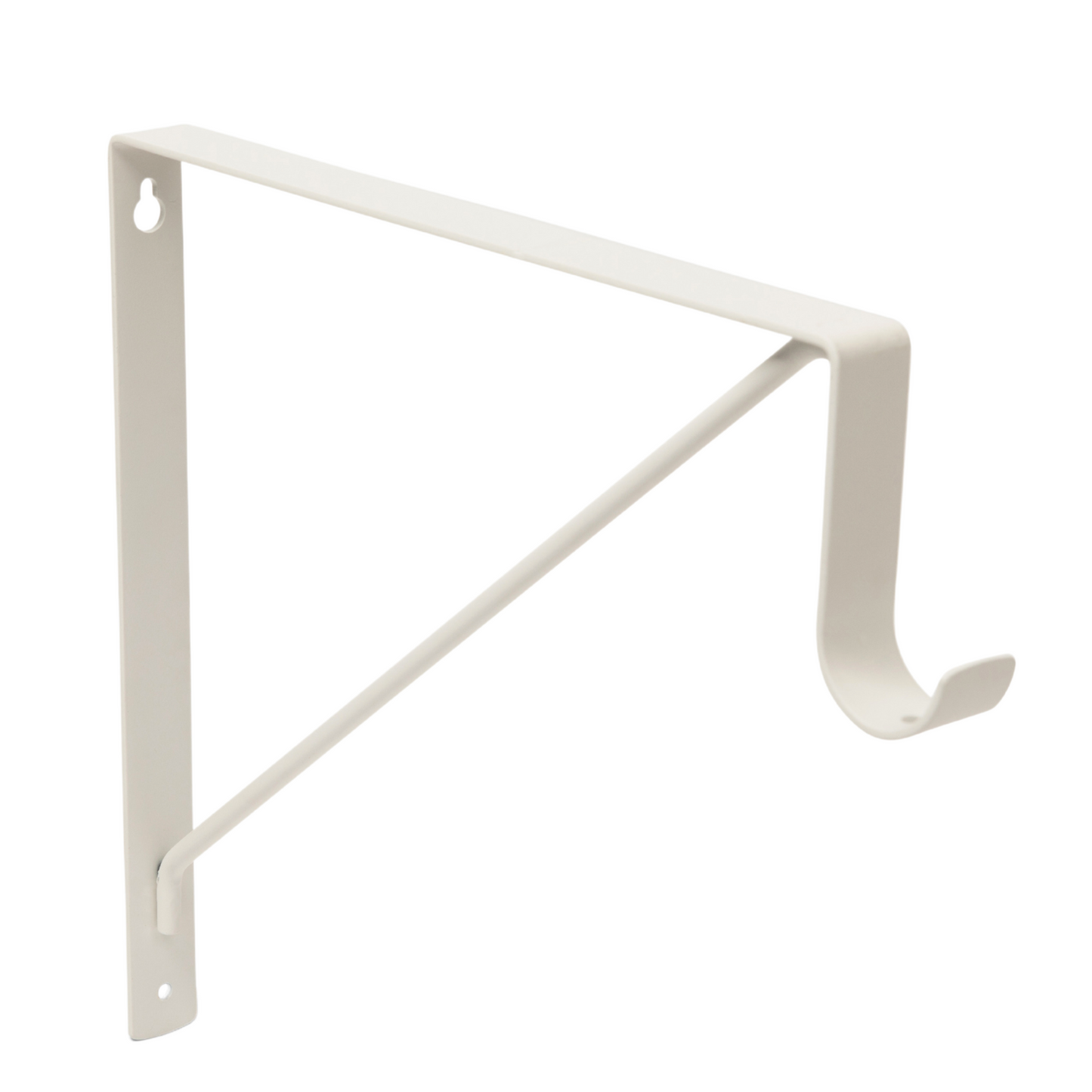 Round Rod and Shelf Bracket White