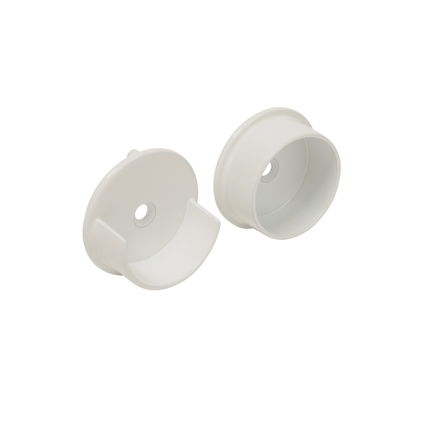 Round White Closet Rod End Supports