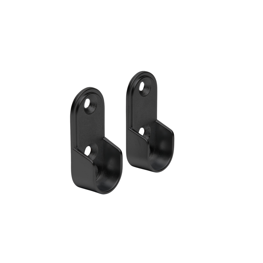 Oval Matte Black Closet Rod Screw-In End Supports – The Closet Rod Company